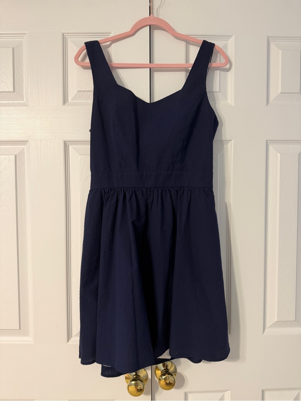 Lauren James Navy Sleeveless Fit-and-Flare Dress